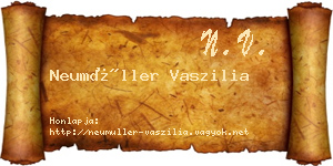 Neumüller Vaszilia névjegykártya